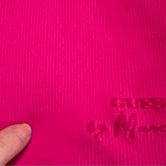 NWT Marciano Ribbed Knit Tank Bodycon Dress in hot pink M/L fairy girlie 90s - Picture 11 of 14